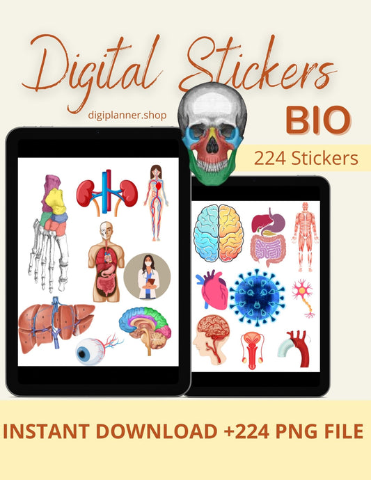 Digital Stickers - Bio + 224 stickers!