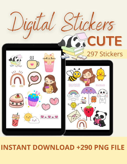 Digital Stickers - CUTE + 297 stickers!